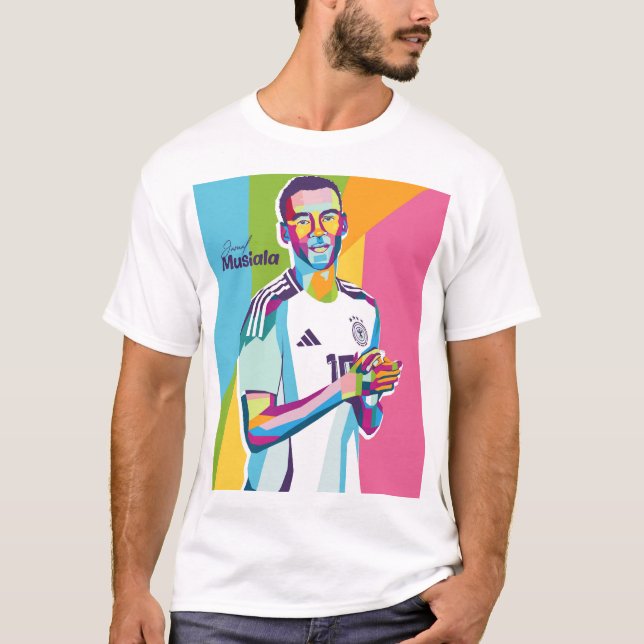 Jamal Musiala Wpap Pop Art T-Shirt (Vorderseite)