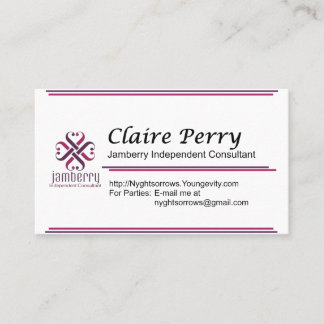 Jamberry Business Card des Claire Perrys Visitenkarte