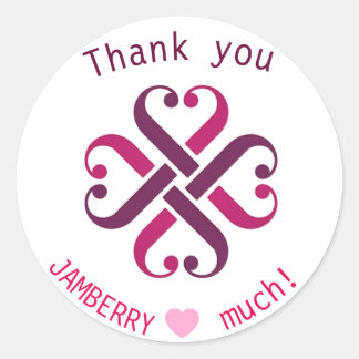 Jamberry danken Ihnen verschickender Umschlag Runder Aufkleber