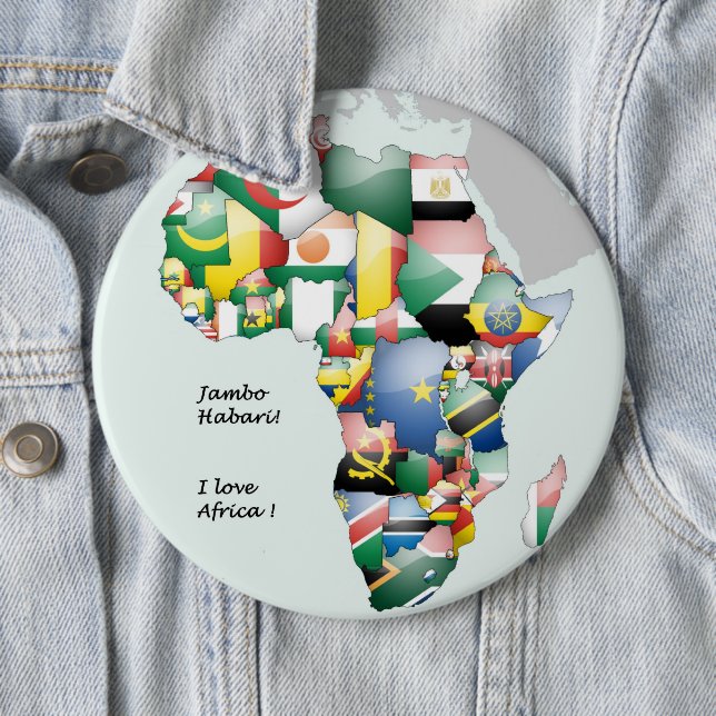 Jambo Habari Afrika ! I Liebe Afrika Button (Beispiel)