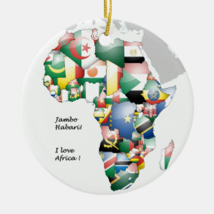 Jambo Habari Afrika ! I Liebe Afrika Keramikornament