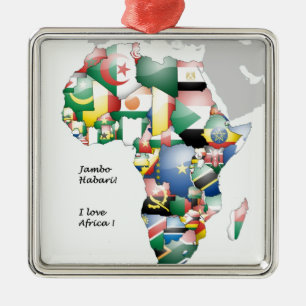 Jambo Habari Afrika ! I Liebe Afrika Ornament Aus Metall