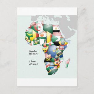 Jambo Habari Afrika ! I Liebe Afrika Postkarte