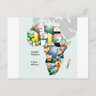 Jambo Habari Afrika ! I Liebe Afrika Postkarte