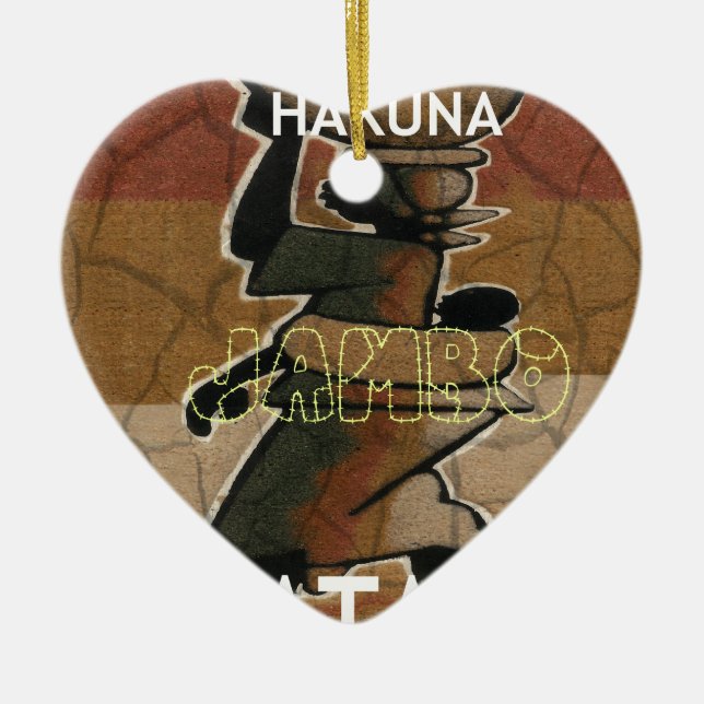 Jambo Habari Hakuna Matata. Keramikornament (Vorne)