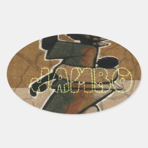 Jambo Habari Hakuna Matata. Ovaler Aufkleber