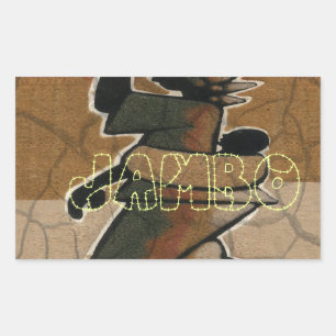 Jambo Habari Hakuna Matata. Rechteckiger Aufkleber