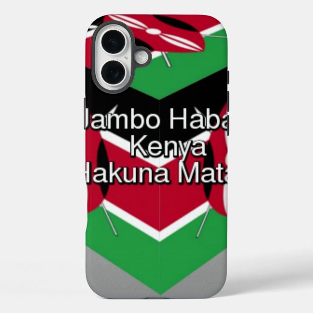 Jambo Habari! Kenya Hakuna Matata Case-Mate iPhone Hülle (Rückseite)