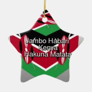 Jambo Habari! Kenya Hakuna Matata Keramikornament
