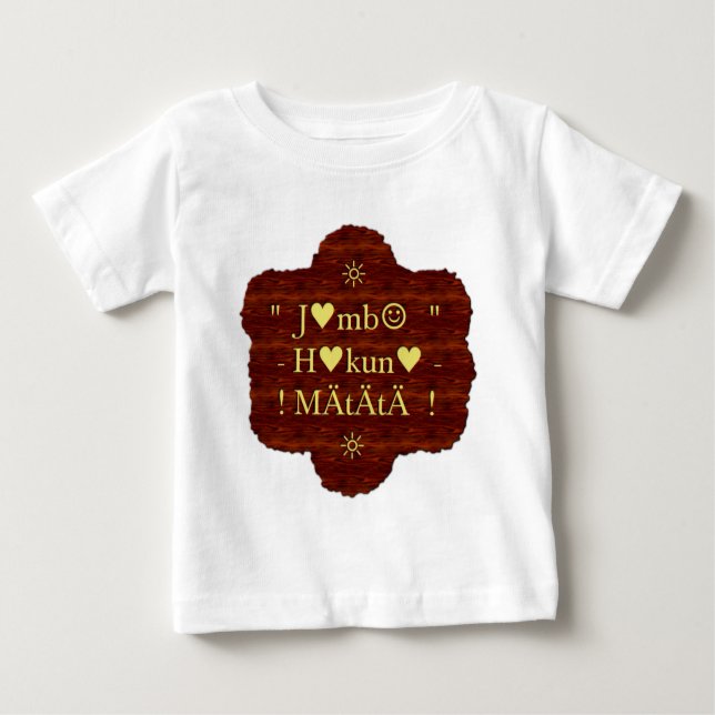 Jambo Hakuna Matata: African Art Print/Graphic Baby T-shirt (Vorderseite)