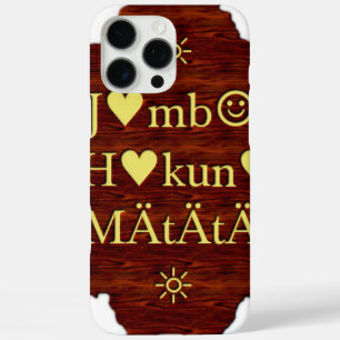 Jambo Hakuna Matata: African Art Print/Graphic iPhone 16 Pro Max Hülle