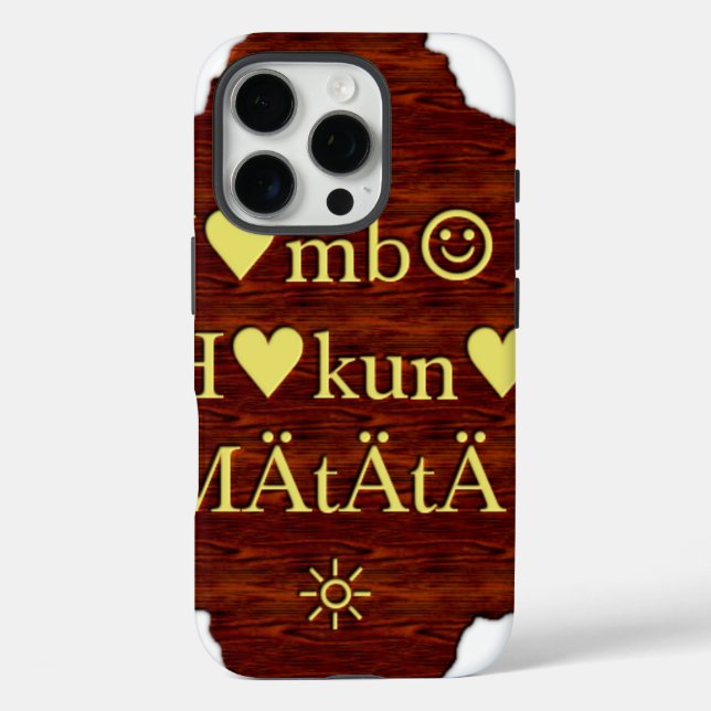 Jambo Hakuna Matata: African Art Print/Graphic Case-Mate iPhone Hülle (Rückseite)