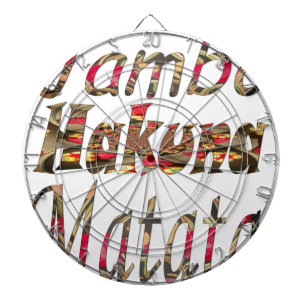 Jambo Hakuna Matata African Vintag Art Print Dartscheibe