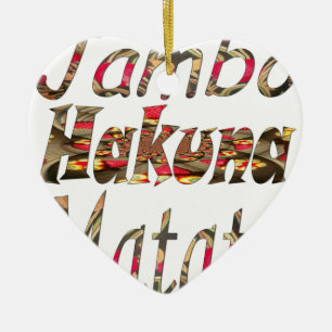 Jambo Hakuna Matata! Afrikanische Vintage Kunstdru Keramik Ornament