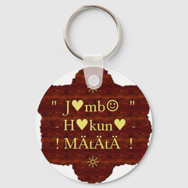 jambo Hakuna Matata Tag Geschenke.png Schlüsselanhänger (Vorderseite)
