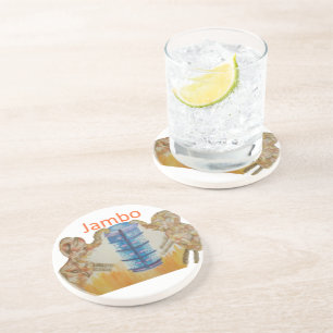 Jambo Jumbo Afrikanische Kinder Elefanten Kunstdru Getränkeuntersetzer