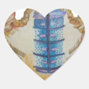 Jambo Jumbo Afrikanische Kinder Elefanten Kunstdru Herz-Aufkleber