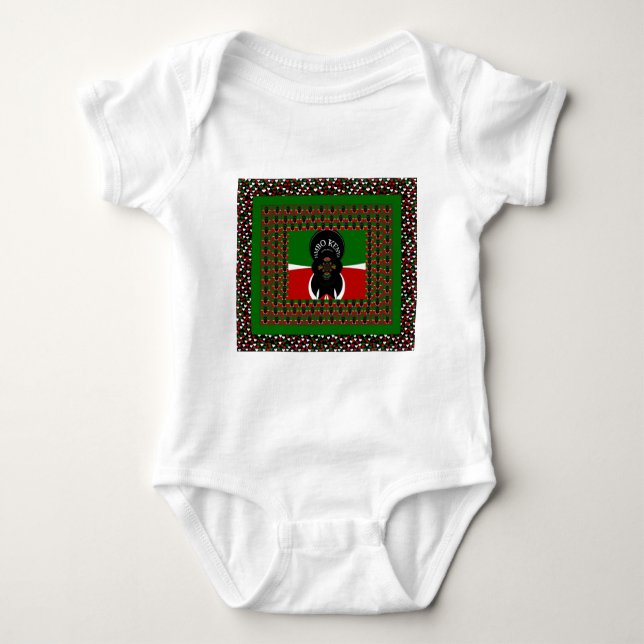 Jambo Kenya Art Print Baby Strampler (Vorderseite)