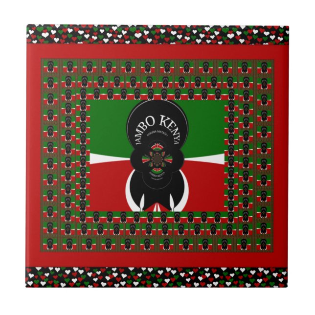 Jambo Kenya Art Print Fliese (Vorderseite)