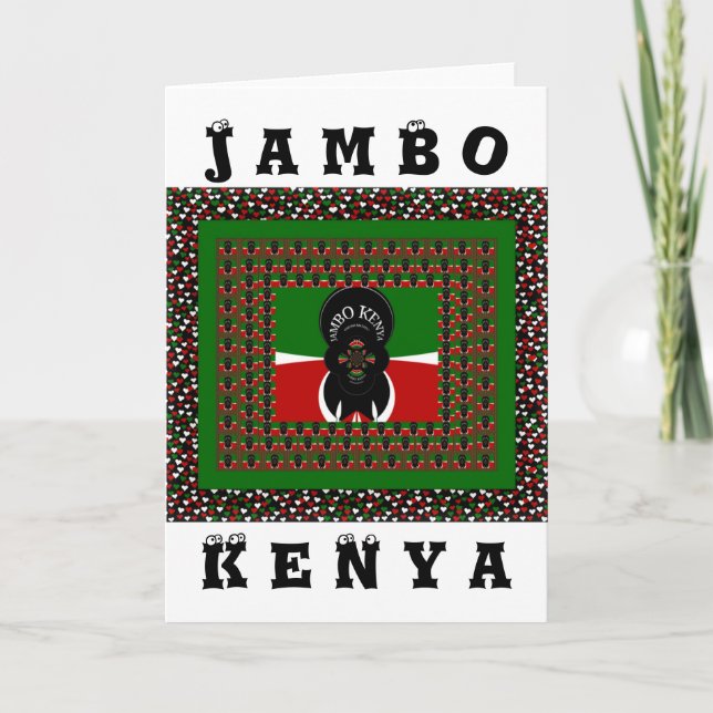 Jambo Kenya Art Print Karte (Vorderseite)