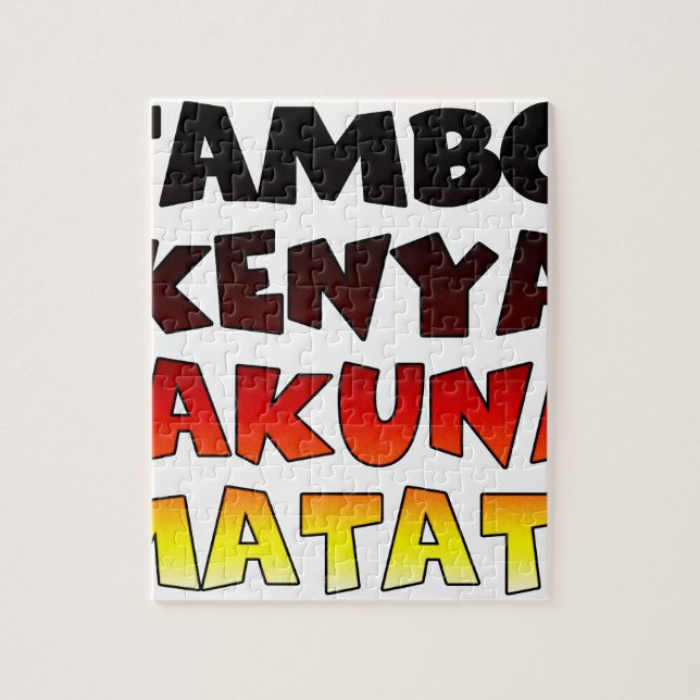 Jambo Kenya Hakuna Matata Puzzle (Vertikal)