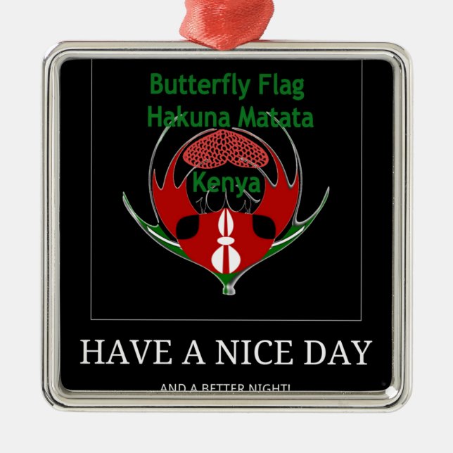 Jambo Kenya Ornament Aus Metall (Vorne)