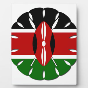Jambo Kenyan Flag Fotoplatte