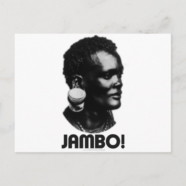JAMBO! Swahili Greeting Postkarte (Vorderseite)