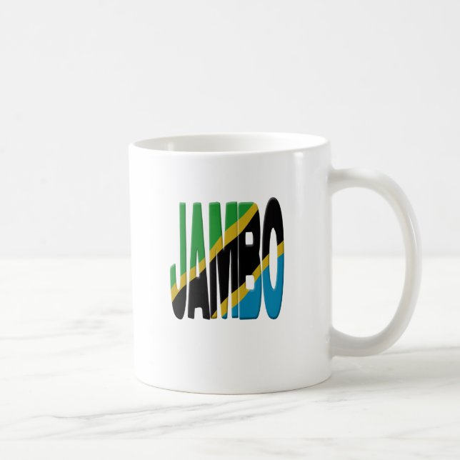 Jambo Swahili - Tanzania flag Tasse (Rechts)