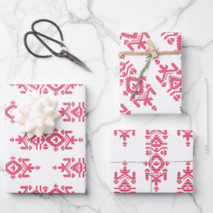 Jamdani-Druck-Volkskunstmuster Geschenkpapier Set
