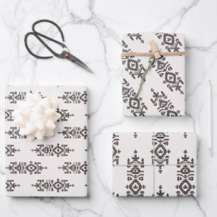 Jamdani-Druck-Volkskunstmuster Geschenkpapier Set