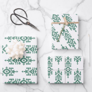 Jamdani-Druck-Volksmuster Geschenkpapier Set