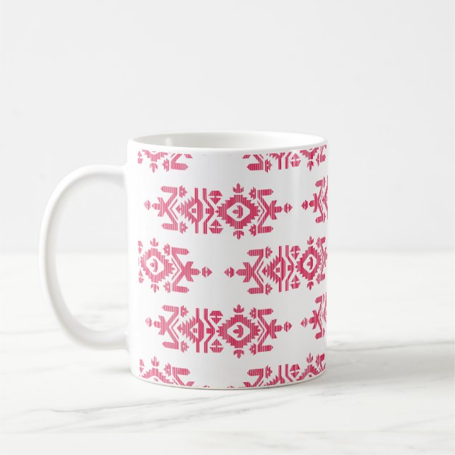 Jamdani Print Folk Pattern Kaffeetasse (Links)
