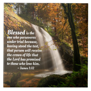 James 1:12 Gesegnet ist derjenige, der die Bibel b Fliese