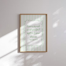 James 1:17 Bible Verse Poster Jede gute Geschenkwa