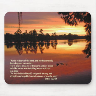 James-1:22 - 24 Schrift Mousepad