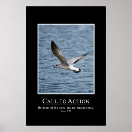 James 1:22 Sei Täter des Wortes Poster