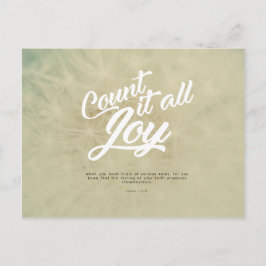 James 1:2-3 - Zähle es alle Freude Postkarte
