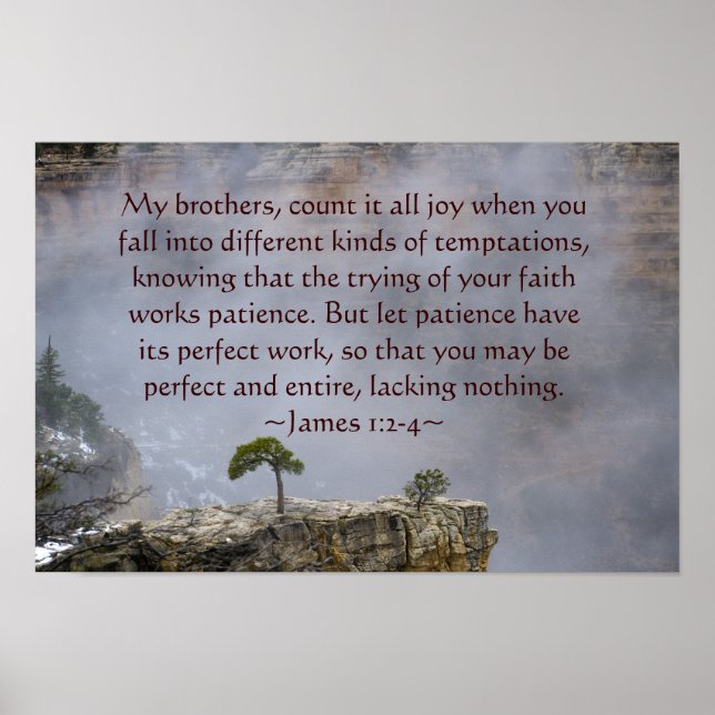 James 1:2-4 Poster (Vorne)