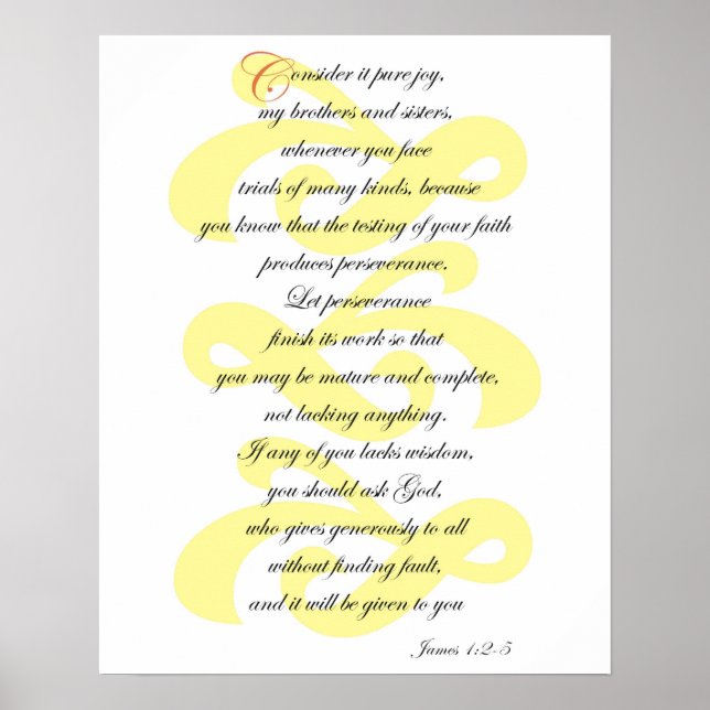 James 1:2-5 poster (Vorne)