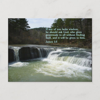 James 1:5 Wasserfall Postkarte
