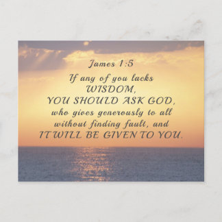 James 1:5 Wenn einem von euch das Weisheit-Bibelve Postkarte