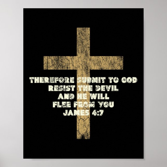 James 47 unterwirft sich Gott, der bösen Bibel Ver Poster (Vorne)