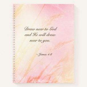 James 4:8 Zeichnete in der Nähe der Verse Gottes Notizbuch