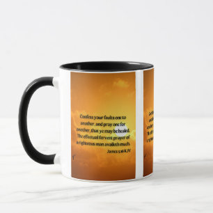 James 5:16 KJV Bible Scripture Pic Zwei-Tone-Tasse Tasse