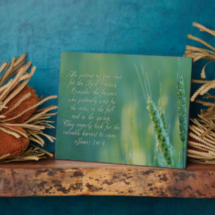 James 5:6-8 Beharrlichkeit Inspiration Fotoplatte