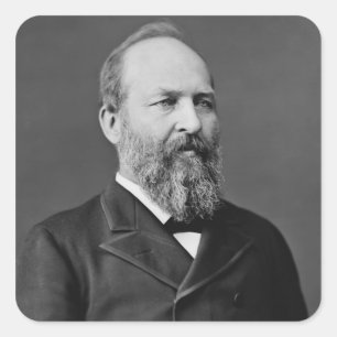 James A. Garfield Quadratischer Aufkleber