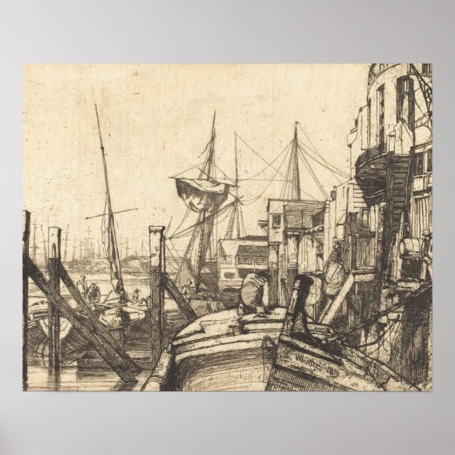 James Abbott McNeill Whistler - Limehouse Poster (Vorne)
