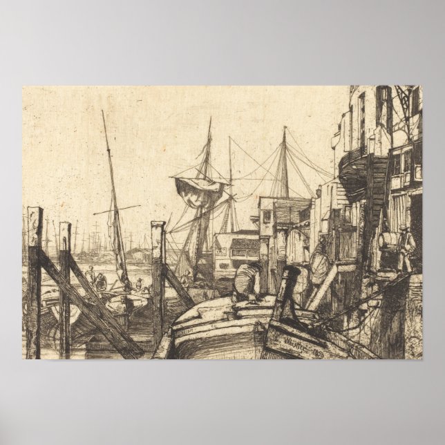 James Abbott McNeill Whistler - Limehouse Poster (Vorne)