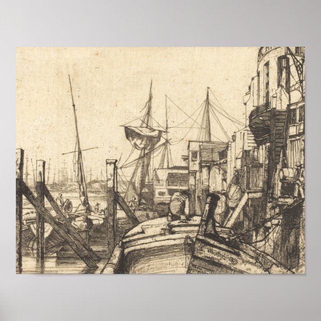 James Abbott McNeill Whistler - Limehouse Poster (Vorne)